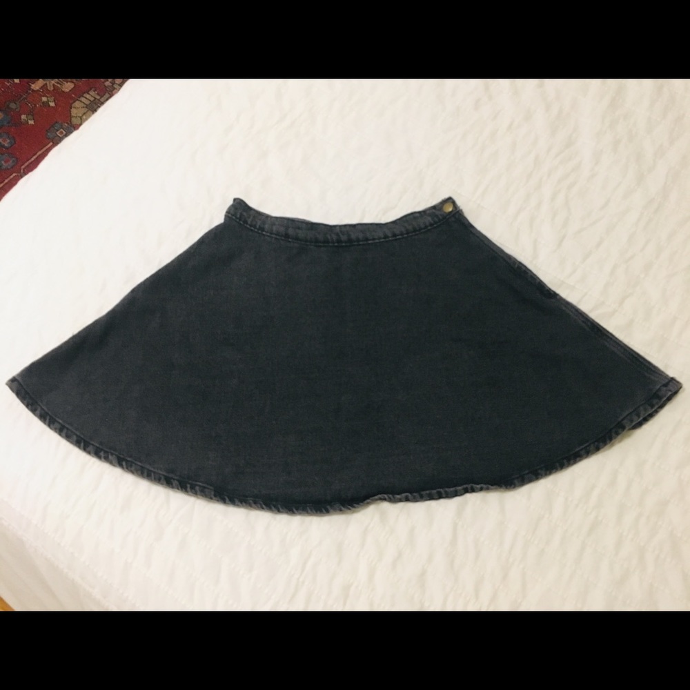 American Apparel Urban Renew Charcoal Denim Skirt